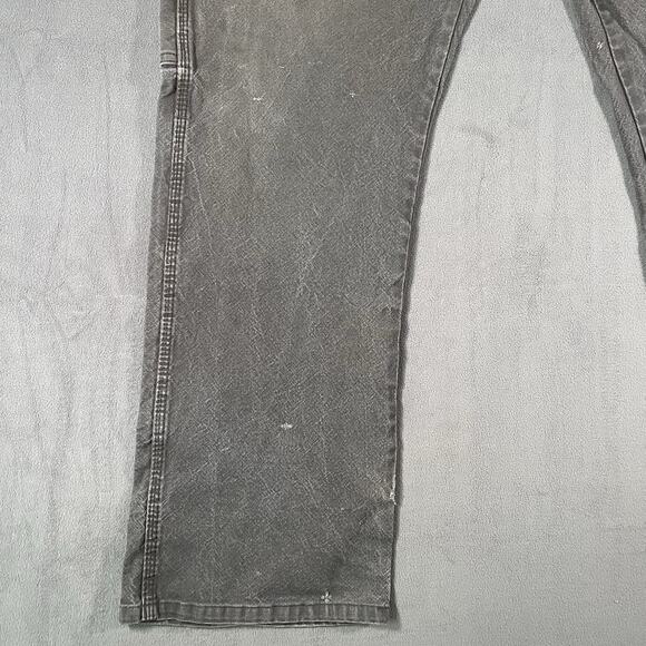 Dickies Canvas Carpenter Distressed Pants Mens Size 36x30 Faded Grey Grunge Y2K - Picture 3 of 9